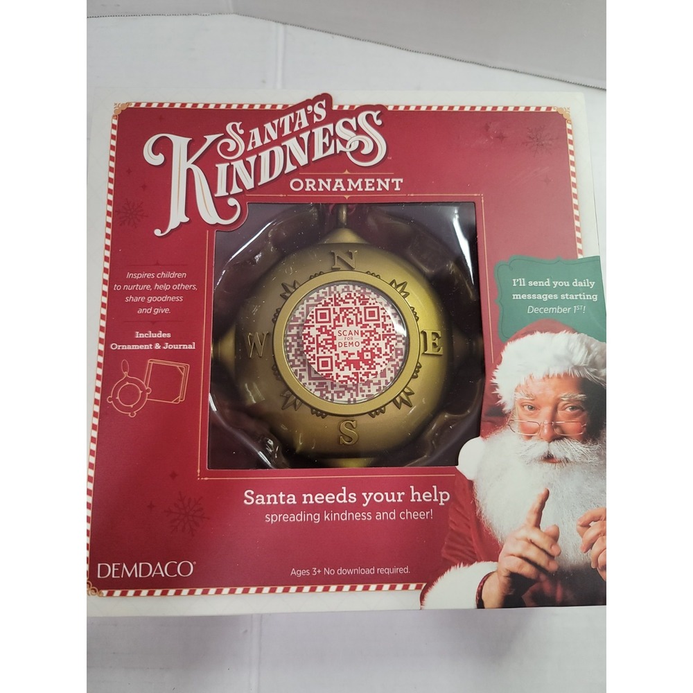 Demdaco Santa's Kindness Interactive Ornament & Journal BRAND NEW Santa messages